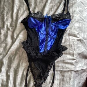 VINTAGE NAN FLOWER LINGERIE BODYSUIT/ MADE IN THE U.S.A